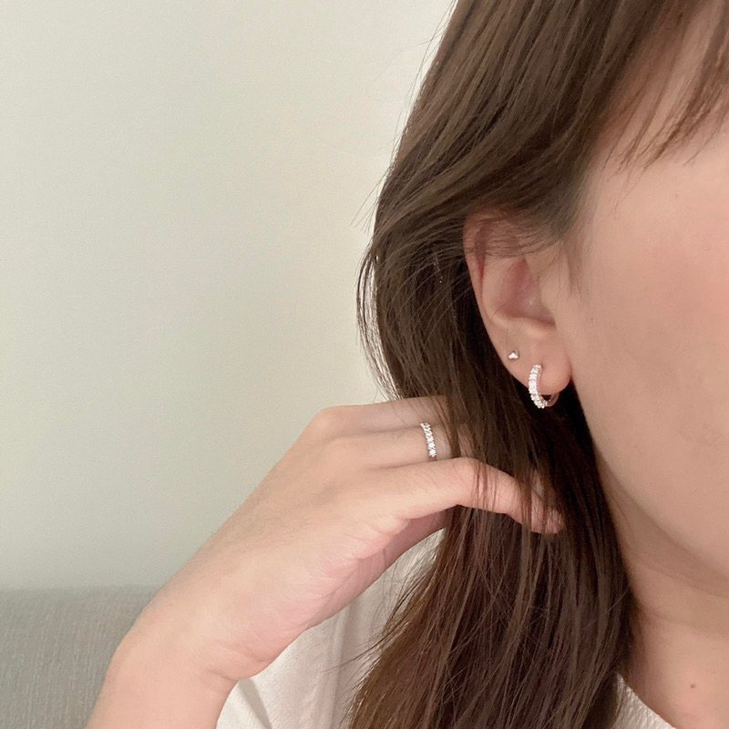 (โค้ด 3P4YE ลด 100.-) Winterwinter Jewelry Silver925 : เครื่องประดับเงินแท้ เงินแท้925 ต่างหูเงิน ต่างหูจิ๋วรูปหัวใจ