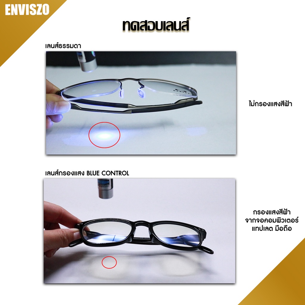 [โค้ด X2WX8 ลด 8% <<]ENVISZO แว่นตา รุ่น EZ3995 Blue Control เล่นคอมพิวเตอร์ โทรศัพท์ ตัดแสงฟ้า ถนอมสายตา