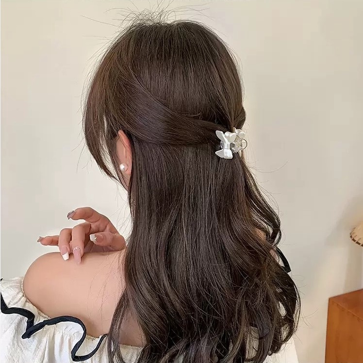 ใหม่ กิ๊บติดผม ประดับโบว์น่ารัก สีขาว แฟชั่นสําหรับผู้หญิง 3 ซม. 2023