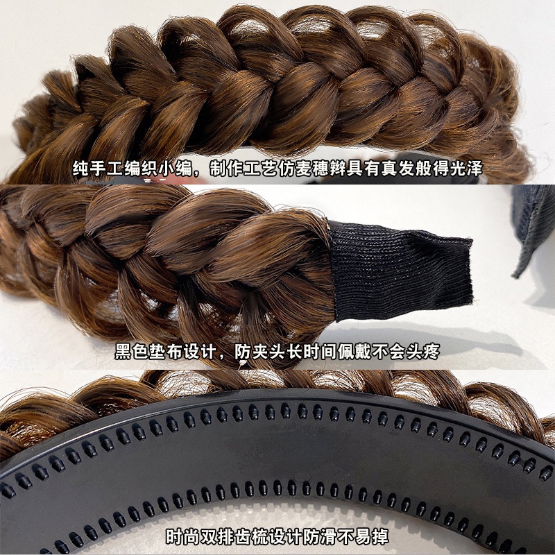 ใหม่ ที่คาดผมถัก แบบเกลียว แฮนด์เมด รูปก้างปลา เครื่องประดับผม สําหรับเด็กผู้หญิง 2022