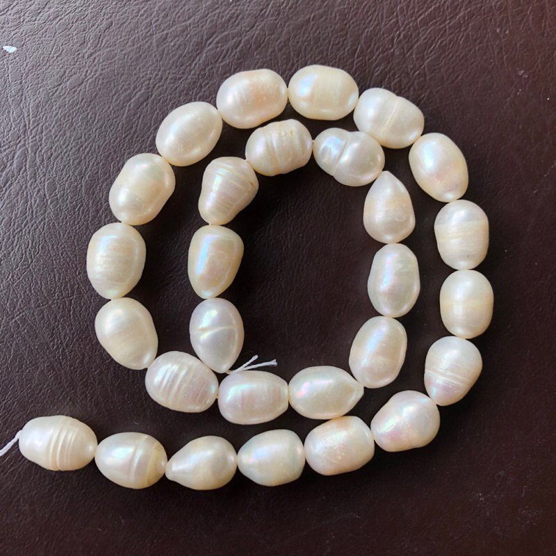 ไข่มุกแท้ Fresh Water Pearl ไข่มุกน้ำจืด ทรงไข่ 10-11 mm.