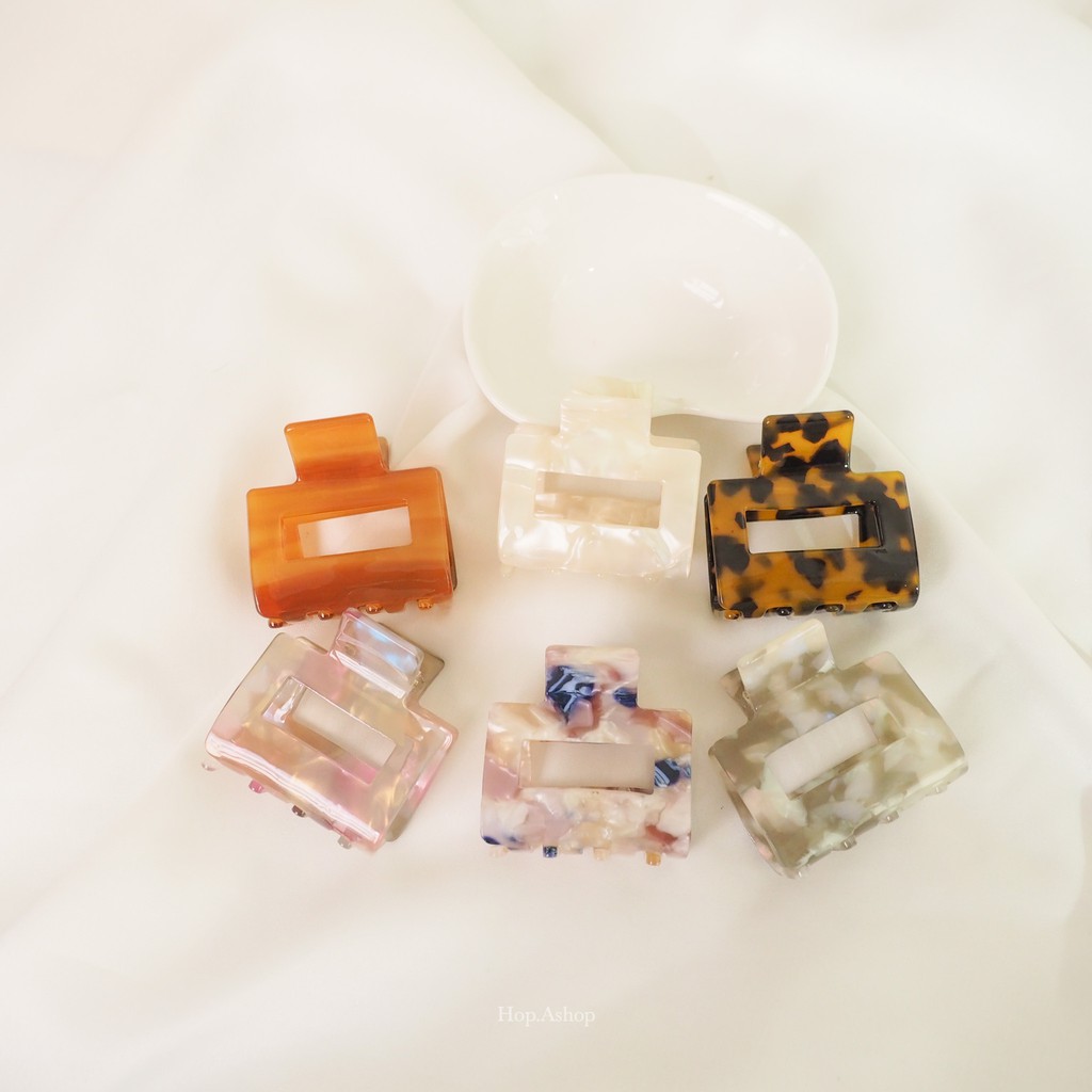 ‼️ลดทั้งร้าน 19฿‼️กิ๊บ Chunky Hair Clip ที่หนีบผม [The Marble Collection] กิ๊บลายหินอ่อนสไตล์เกาหลี| Hop.Ashop