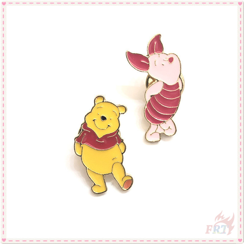 ★ Winnie The Pooh - Pooh Bear & Piglet Brooches ★ 1Pc Cartoon Creative Fashion Doodle Enamel Pins Backpack Button Badge Brooch