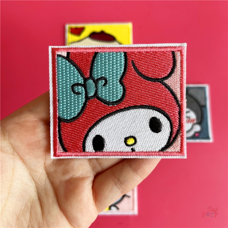 ☸ แผ่นแพทช์รีด ลายการ์ตูน Cinnamoroll Melody Kuromi Hello Kitty Pom Pom Purin ☸ แผ่นแพทช์รีดติดเสื้อ DIY (6.8 ซม. * 5.7 ซม.) 1 ชิ้น