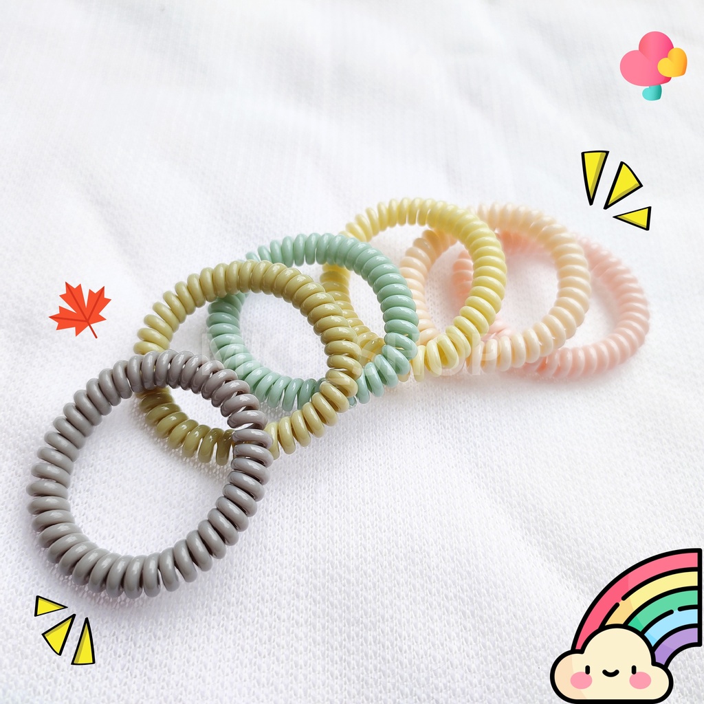 ✅ ยางเกลียว พาสเทล สีสดใสน่ารัก
