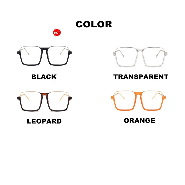 【0°-500° Short-sighted】แฟชั่น INS ผู้หญิงขนาดใหญ่สแควร์แว่นสายตาสั้นแว่นตาสำหรับคนหนุ่มสาว