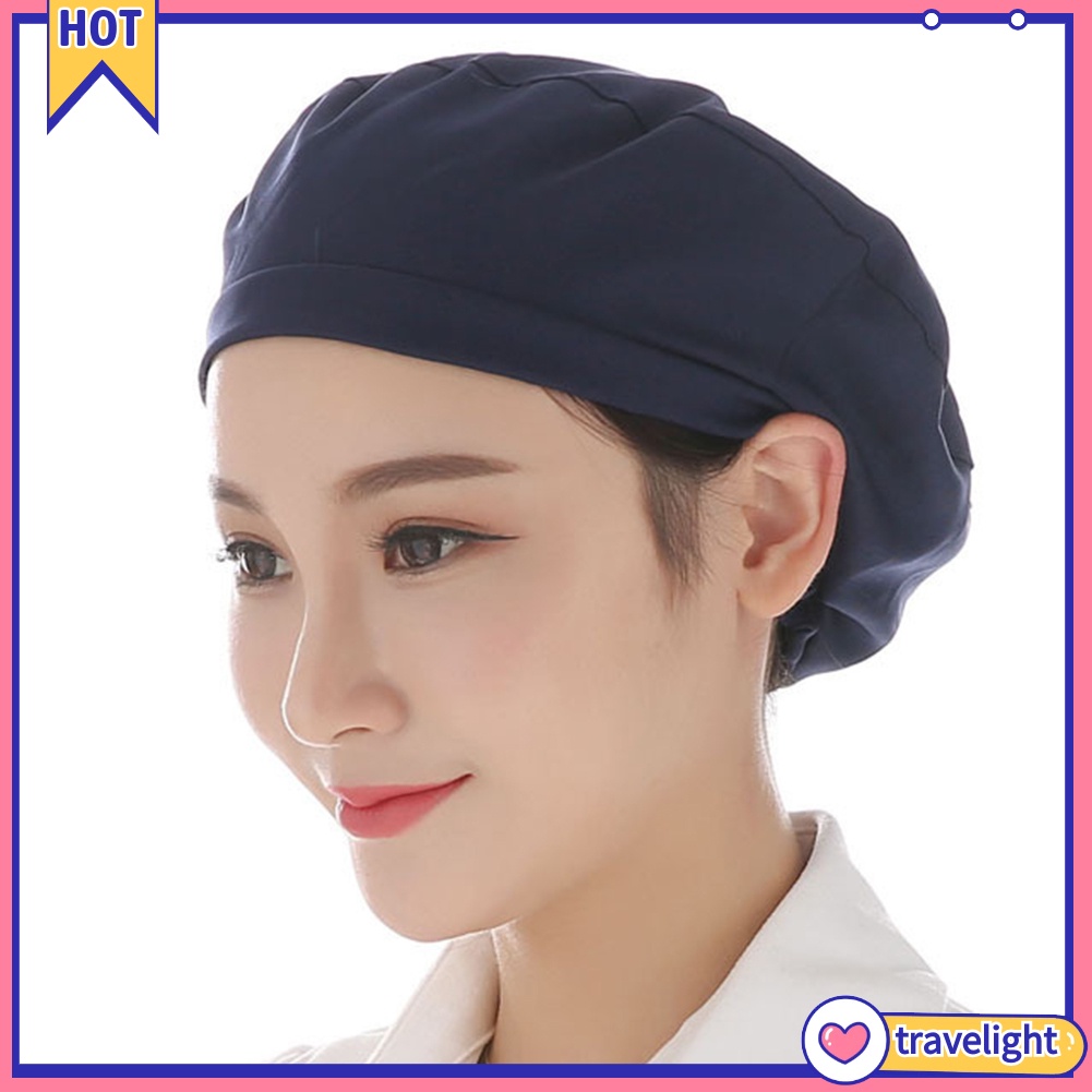 【tl-th】หมวกเชฟ ยืดหยุ่น นุ่ม ระบายอากาศ กันฝุ่น ครัว ร้านอาหาร เบเกอรี่ หมวกเชฟ