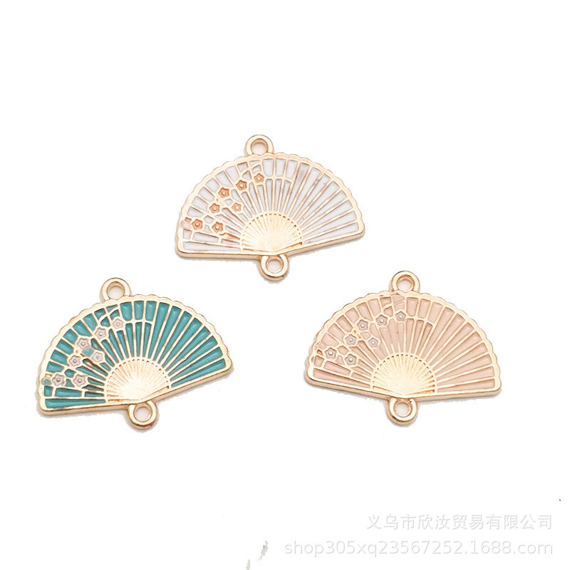 【พร้อมส่ง! ! ! 】จี้รูปพัด ขนาดเล็ก แฮนด์เมด diy สําหรับทําเครื่องประดับ สร้อยข้อมือ ต่างหู