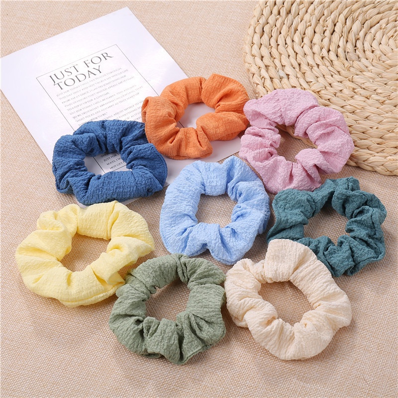 【พร้อมส่ง】ยางรัดผม ลายสก๊อต ขนาดใหญ่ สไตล์เกาหลี เรียบง่าย แฟชั่น สําหรับผู้หญิง