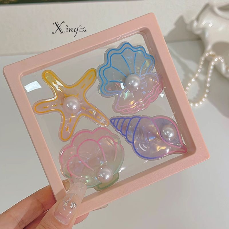 【เงินสดในการจัดส่ง】กิ๊บติดผม รูปเปลือกหอย ปลาดาว แฟนซี น่ารัก ประดับมุก สําหรับผู้หญิง