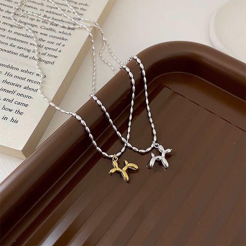 ꒰ สร้อยคอ Puppy มีให้เลือก 2 สี คู่กัน เงิน925- Burwoodstore