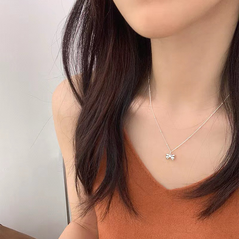 ꒰พร้อมส่ง꒱ ♡ Charlotte Necklace | สร้อยคอโซ่จี้โบว์ | สร้อยคอสไตล์เกาหลี ✩☼