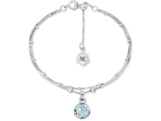 Mizuchol กำไลพลอยประจำวันเกิด (พุธ) LUCKY ME BRACELET BLUE TOPAZ