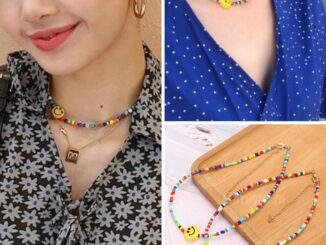 สร้อยลูกปัด จี้สมายด์ สร้อยลิซ่า พร้อมส่ง! (#P5-81)