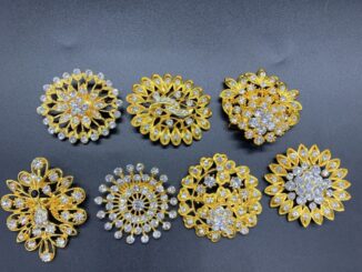 Vintage Jewelry เข็มกลัด ลายดอกไม้ แฟชั่น คลาสสิก เข็มกลัดเพชร สิทอง 1pcs
