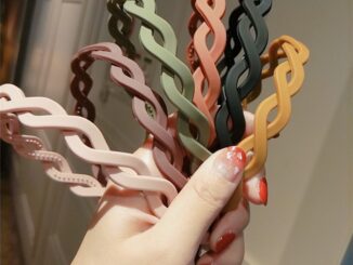 ที่คาดผมพลาสติก แบบบิดได้ สีขาว สไตล์เกาหลี สําหรับผู้หญิง