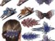 BUTTERFLY กิ๊บติดผมลายดอกไม้ผีเสื้อประดับไรน์สโตนคริสตัล 1 ชิ้น