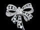 เข็มกลัดเพชร rhinestone ประดับโบว์สําหรับตกแต่งเสื้อผ้า