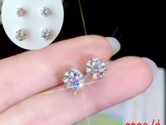 ต่างหูเพชรเม็ดเดียว ต่างหูเพชร CZ ตุ้มหูเพชร ต่างหูแบบติดหู