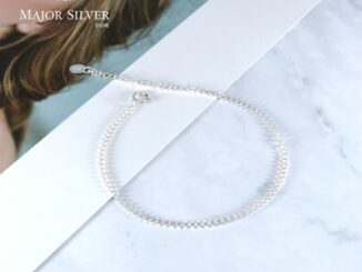 สร้อยข้อมือเงินแท้92.5% สร้อยTR45  เกาหลีสุดๆ ใส่ได้ในทุกโอกาส Major Silver  :  Eb-TR45