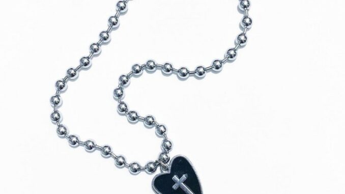STEEL BEADS ✝️ WITH HEART สร้อยคอลูกปัดไข่ปลา