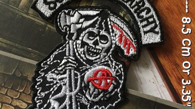 Sons Of Anarchy รีฟเปอร์ ตัวรีดติดเสื้อ อาร์มรีด อาร์มปัก ตกแต่งเสื้อผ้า หมวก กระเป๋า แจ๊คเก็ตยีนส์ Dark Embroidered ... Sons Of Anarchy รีฟเปอร์ ตัวรีดติดเสื้อ อาร์มรีด อาร์มปัก ตกแต่งเสื้อผ้า หมวก กระเป๋า แจ๊คเก็ตยีนส์ Dark Embroidered ...