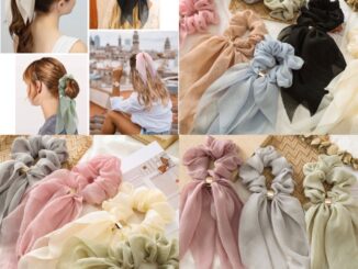 Sale‼️โบว์ผูกผม สวยมาก เนื้อผ้ามีริ้วเงิน พร้อมส่งค่ะ