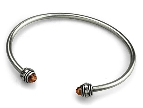 OHM Beads กำไลข้อมือ รุ่น C Bangle - สี Champagne - Silver 925 Charm เครื่องประดับ บีด เงิน เแก้ว จี้
