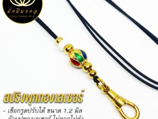 [SPR] ฟรี แหนบพระ สร้อยพระ สร้อยพระเชือกร่ม สร้อยมั่งมีมงคล สปริงพุก ห้อยพระ 1 องค์ สายปรับได้