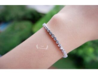 สร้อยข้อมือเพชรหุ้ม เพชร 10 ตัง
