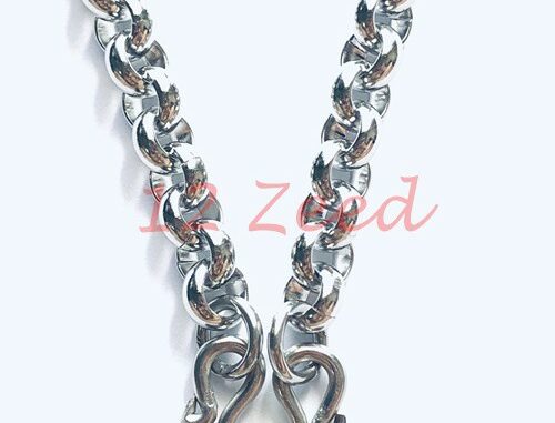 สร้อยคอห้อยพระสแตนเลส ลายแหวนกลึง ขนาด 7 มิล สแตนเลสแท้ 100% สร้อยสวมคอ เครื่องประดับ stainless steel