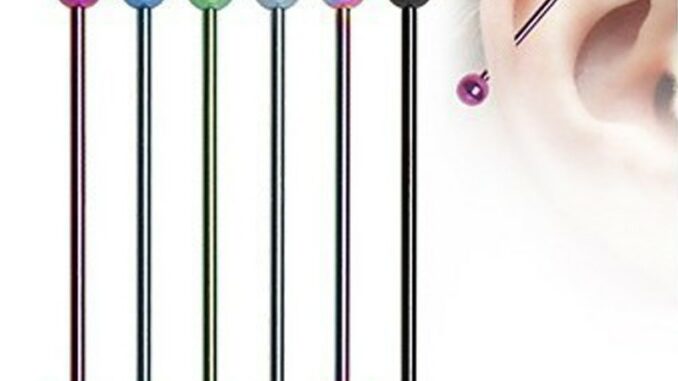 จิวดามหูสแตนเลสแท้ 316L จิวหูสแตนเลส barbell industrial JE050