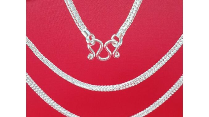 Top Silver : สร้อยคอลายสี่เสาเล็ก2mm เงินแท้92.5%