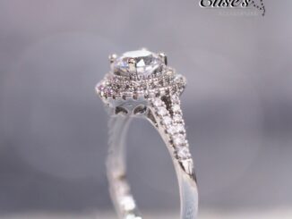 ER-1047 Elise's Jewelry เครื่องประดับผู้หญิง แหวนเพชร CZ เกรดพรีเมี่ยม น้ำ 100 D color หน้าเพชรขนาด 1.2 กะรัต