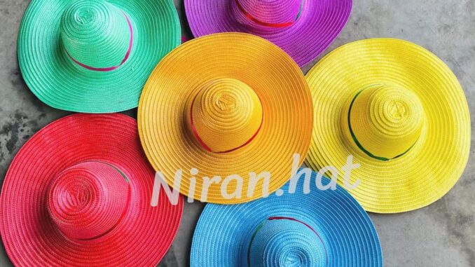 หมวกพลาสติกอย่างดี พลาสติกสานสีล้วน ขนาดปีกหมวก 5 นิ้ว By Niran.hat