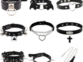 สร้อยคอโชคเกอร์ สายหนัง คล้องโซ่ พังค์ ร็อค มังงะ อะนิเมะ แนวโกธิค Punk Rock Hip Hop Leather Choker พร้อมส่งจากเมืองไทย