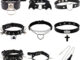 สร้อยคอโชคเกอร์ สายหนัง คล้องโซ่ พังค์ ร็อค มังงะ อะนิเมะ แนวโกธิค Punk Rock Hip Hop Leather Choker พร้อมส่งจากเมืองไทย