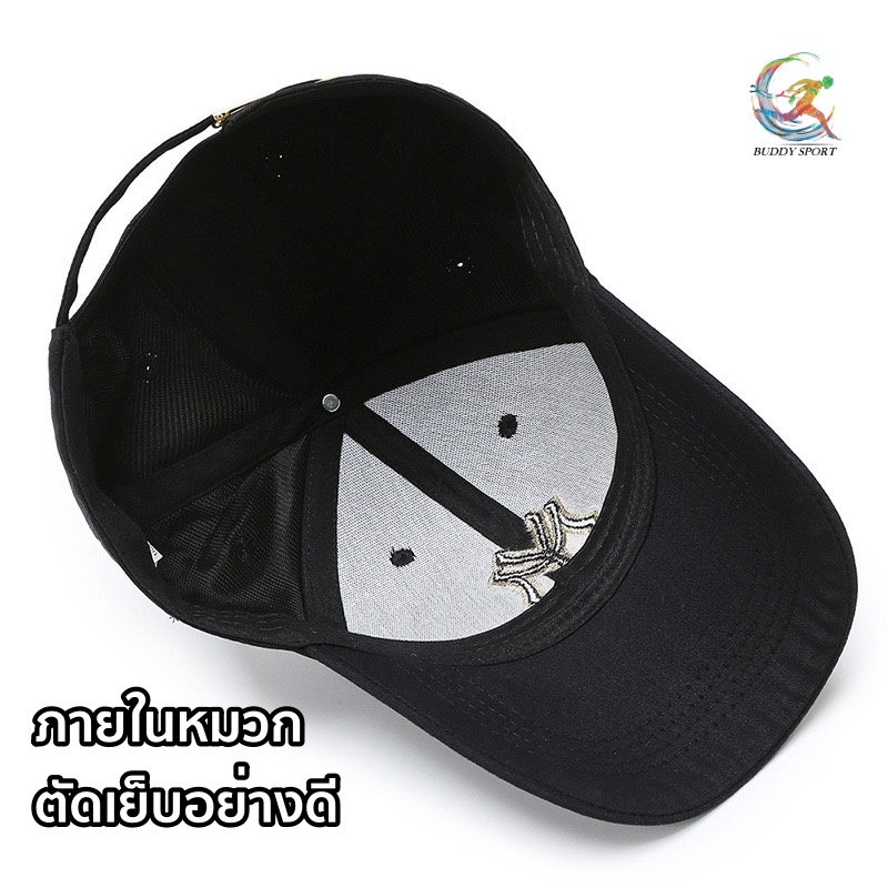 05C4 หมวกเบสบอล ปีกโค้ง M Y สีเรียบ classic