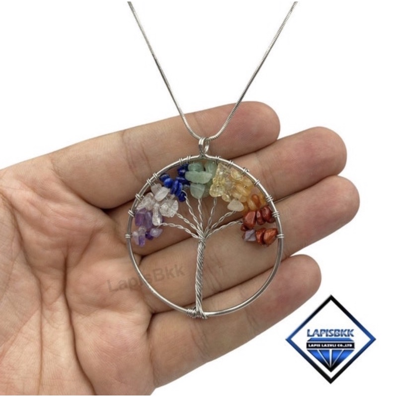 1 Pc Tree of Life pendant 7 Chakra necklace with 18 inch long Chain Tree of life necklace pendant