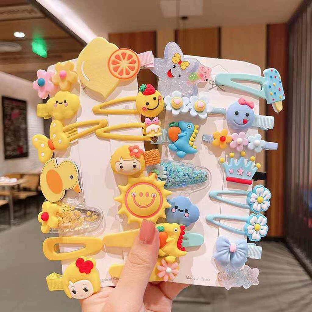 123พร้อม กิ๊บติดผมเด็ก กิ๊บเซต การ์ตูน น่ารัก สดใส กิ๊บ 14 ชิ้น ราคาถูก