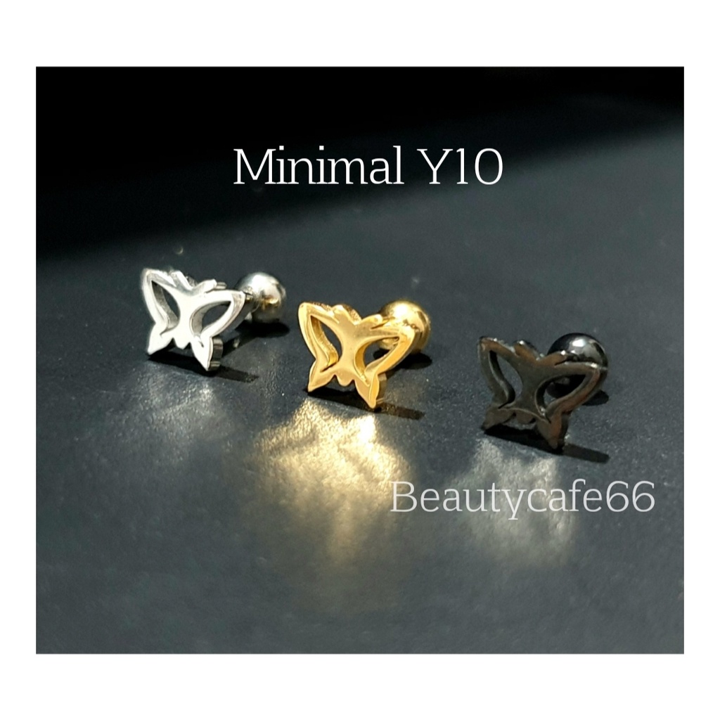 (1ข้าง) Minimal Y ต่างหูสแตนเลสแท้ สไตล์มินิมอล Stainless 316L