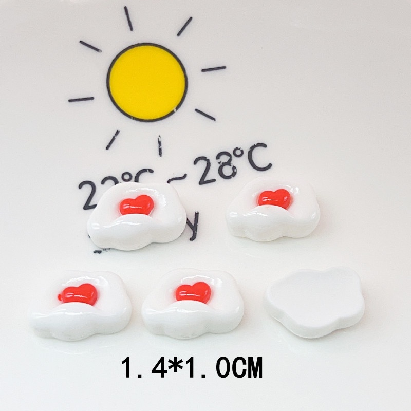 [2 #] Jibbitz Crocs แผ่นเรซิ่น รูปก้อนเมฆ สีชมพู ขนาดเล็ก อเนกประสงค์ สําหรับตกแต่งรองเท้า diy QP