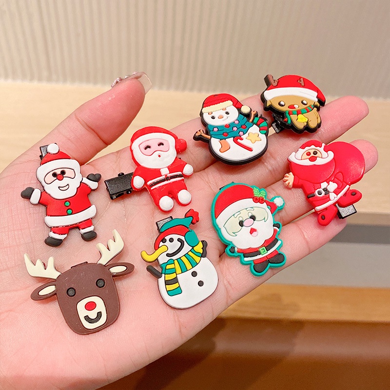 20 ชิ้น ชุดกิ๊บติดผม ลายการ์ตูนคริสต์มาสน่ารัก แฟชั่นสไตล์เกาหลี สําหรับเด็ก มี