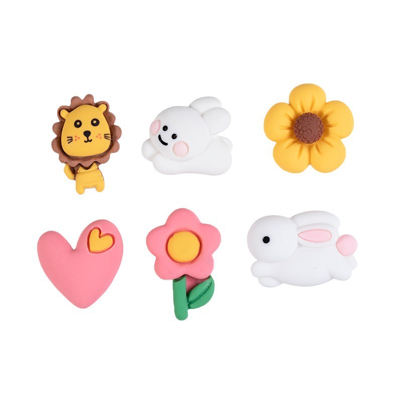 [3#] สติกเกอร์เรซิ่น ลายการ์ตูนกระต่าย ดอกไม้น่ารัก 3D diy สําหรับติดตกแต่งโทรศัพท์มือถือ SZ