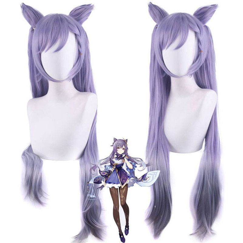 50Styles! Genshin Impact Cosplay Wig Venti Keqing Barbara Diluc Kaeya Noelle Traveler Lumine Aether Amber Heat Resistant