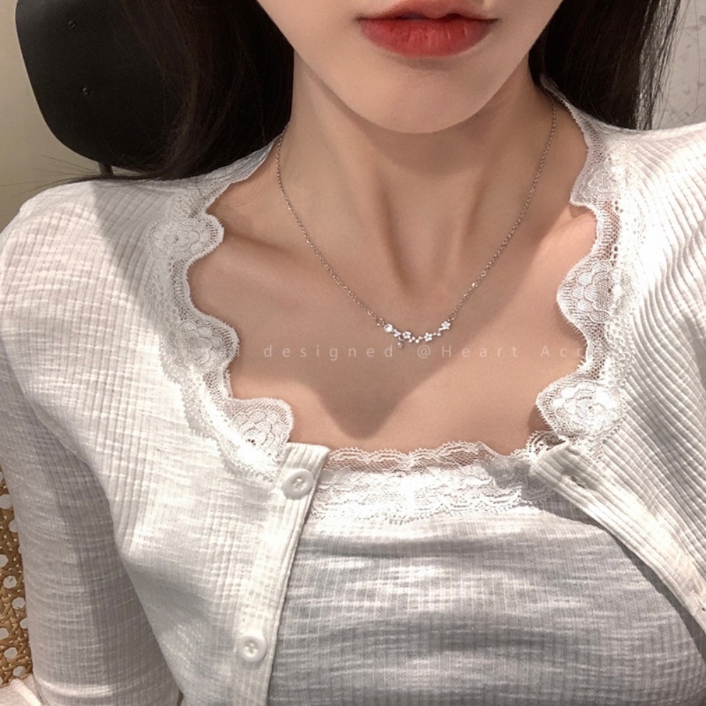 A HELLO GIRL สร้อยคอโซ่เงินแท้ เกรด 925 จี้รูปดาว หรูหรา แฟชั่นฤดูร้อน สําหรับผู้หญิง