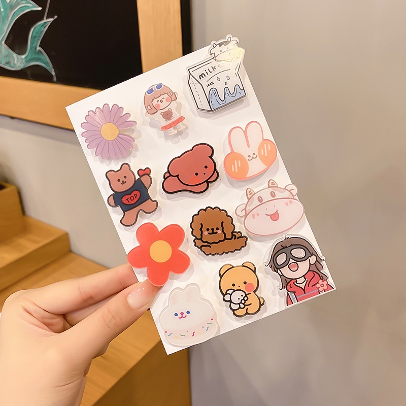 A HELLO GIRL ใหม่ เข็มกลัด ลายการ์ตูน Hello Girl น่ารัก สไตล์ญี่ปุ่น สําหรับตกแต่งกระเป๋านักเรียน