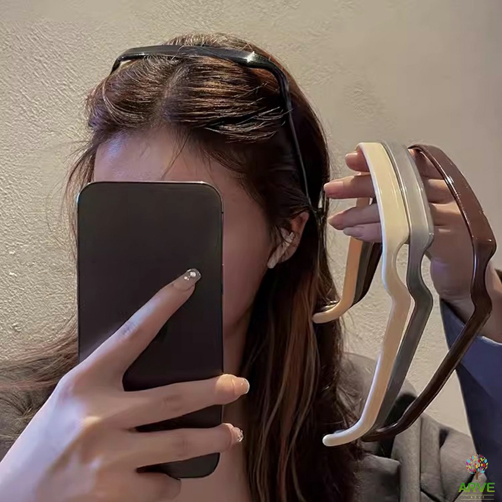 ARVE ที่คาดผม แบบหนา สี่เหลี่ยมจัตุรัส มองไม่เห็น สําหรับผู้หญิง ผู้ชาย  headband