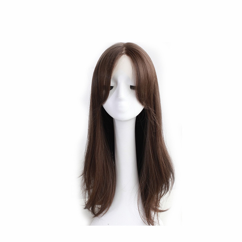 Al-106 [Sweet Korean Style] วิกผมยาว หยิกตรงกลาง แต่งลูกไม้ สไตล์เกาหลี สําหรับผู้หญิง