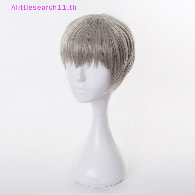 Alittlesearch11 วิกผมสั้น ทนความร้อน คอสเพลย์อนิเมะ Jujutsu Kaisen Toge Inumaki สีเทา TH